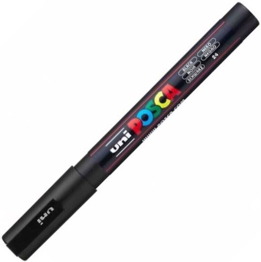 Uni-Ball PC-3M Ανεξίτηλος Μαρκαδόρος Black