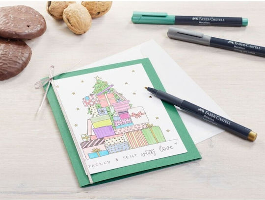 Faber-Castell Metallics Μαρκαδόροι Σχεδίου 5mm Σετ 6 χρώματα