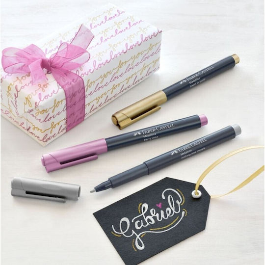 Faber-Castell Metallics Μαρκαδόροι Σχεδίου 5mm Σετ 6 χρώματα