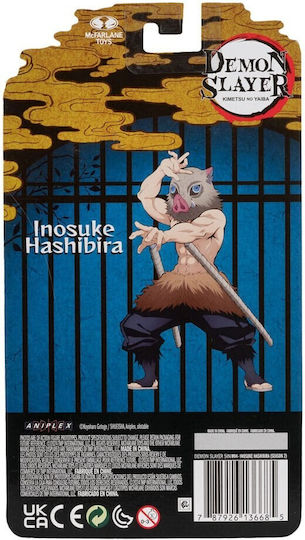 Demon Slayer Kimetsu No Yaiba Action Figure Inosuke Hashibira 13 Cm