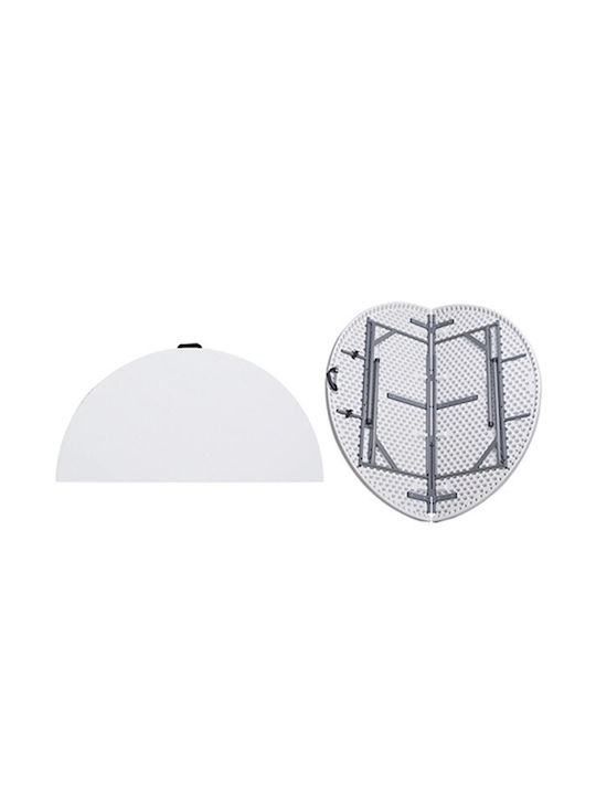 Plastic Masa Catering pentru spații exterioare Pliabil cu schelet metalic Alb 152x152x74buc
