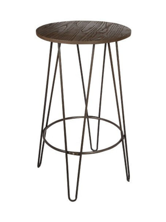 Lara Outdoor Bar Free Standing Metal Table Black 60x60x103cm