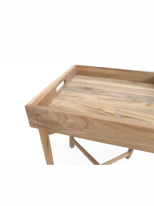 Masă Laterală Pentru Spații Exterioare Mici Din Teak Tray Maro 50x50x66cm