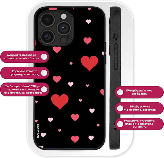 Калъф Sonique Heart Series за Samsung Galaxy Z Flip 4 Черен