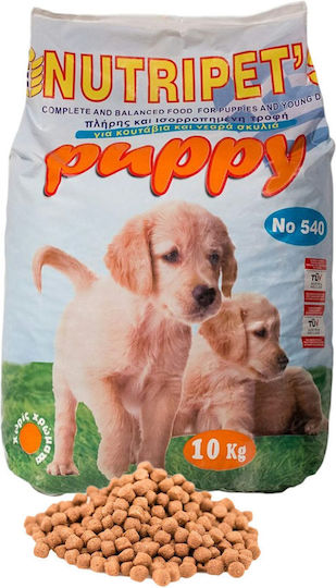 Nutripet Puppy 540 10kg Dry Food for Small Breed Puppies with Calf and Poultry