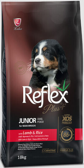 Reflex Plus Junior 18kg Ξηρά Τροφή Σκύλων Μεγαλόσωμων Φυλών με Αρνί και Ρύζι