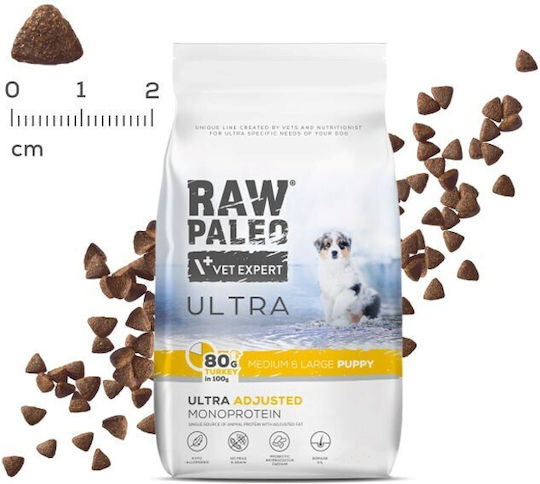 Vetexpert Raw Paleo Ultra Turkey Puppy Medium Large 10kg Dry Dog Food