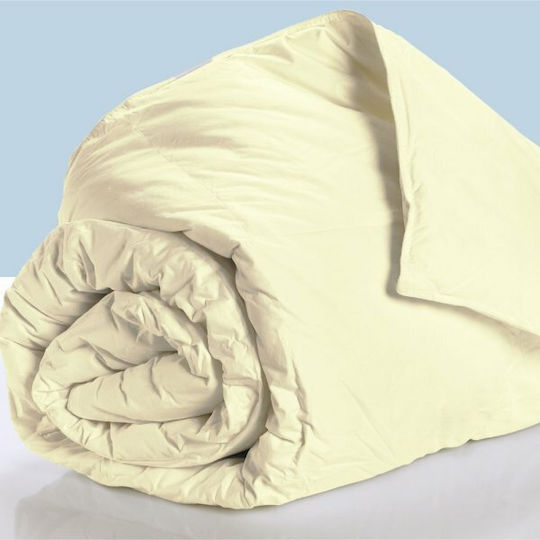 Palamaiki Πάπλωμα Υπέρδιπλο Πουπουλένιο 220x240εκ. Aloe Vera Combo 2 Ecru 300 GSM 9 togs