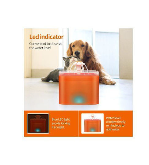 Pet Interest Pet Water Flower Automatic Plastic Waterer / Fountain for Dog & Cat 2lt in Black Color