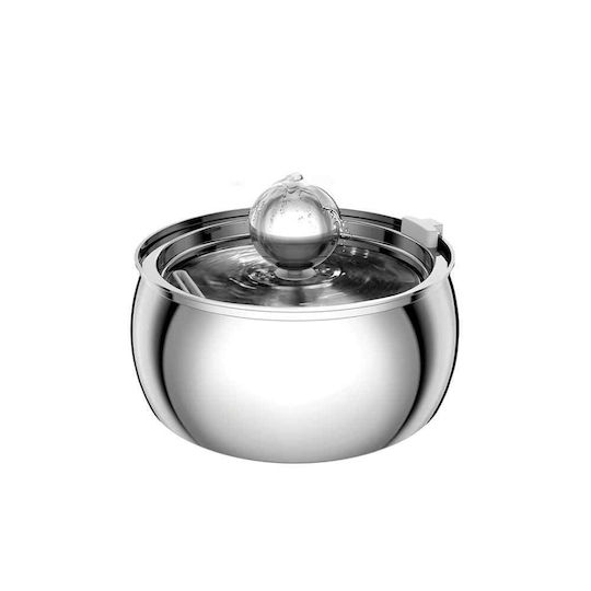 Pet Interest Pet Water Αυτόματη Ανοξείδωτη Ποτίστρα / Συντριβάνι για Σκύλο & Γάτα 4lt σε Γκρι Χρώμα