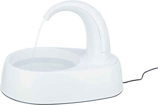Trixie Automatic Plastic Waterer / Fountain for Dog & Cat 2.5lt 35cm in White Color