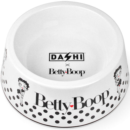 Dashi Betty Boop Schalen Futter & Wasser für Hund & Katze 1.7lt 26cm in Weiß Farbe