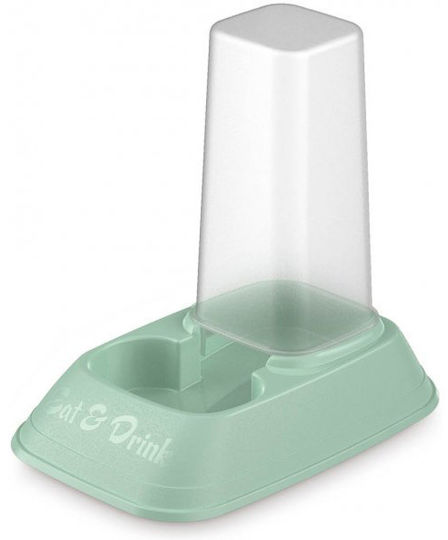 Georplast Automatisch Kunststoff Schale mit Behälter Futter für Hund & Katze 700ml in Fuchsia Farbe