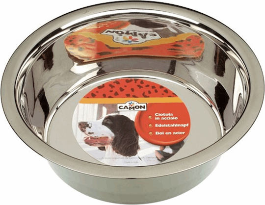 Camon Stainless Steel Bowl Food & Water for Dog & Cat 900ml 14cm in Silver Color