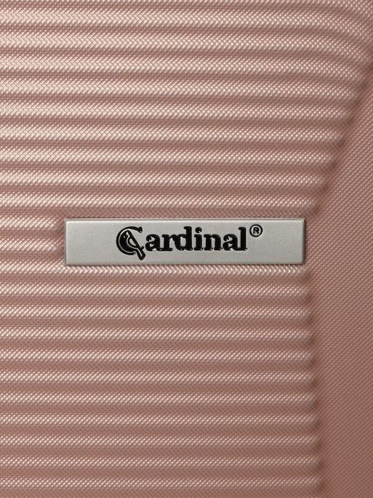 Cardinal 2009 Μεγάλη Βαλίτσα Ταξιδίου Σκληρή Ροζ Χρυσό με 4 Ρόδες Ύψους 70εκ.