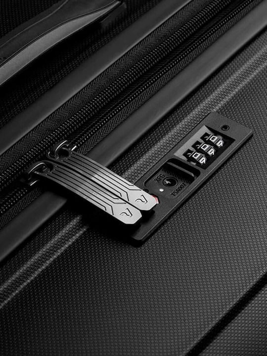 Roncato Cabin Travel Suitcase Black with 4 Wheels Height 55cm