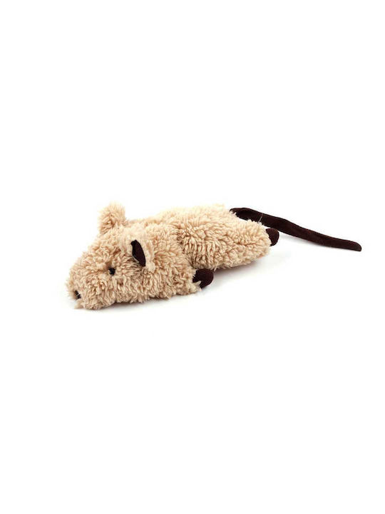 All For Paws Lambswool Jumbo Crinkle Rodent Katzenspielzeug Maus Weiß mit Katzenminze