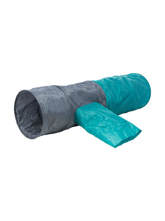 Trixie Playing Tunnel Cat Toy Tunnel Turquoise Tunnel with 4 Entrances 30x115cm