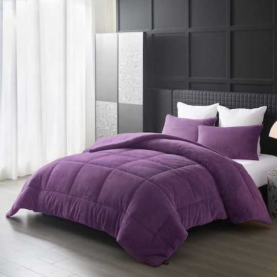 Liolios Home Husă de pătură Super-dublu 220x240cm Cassiano Violet