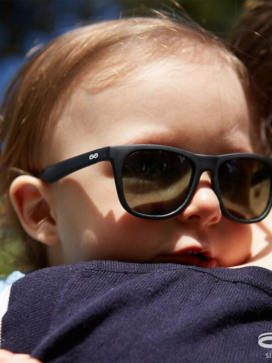iTooTi Classic Unbreakable Rectangle Baby Sunglasses with Polarized Lens Black for 6-36 Months