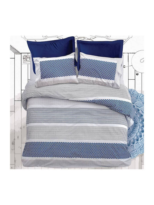 Makis Tselios Home Duvet Set Single 160x240cm Boho Blue 2pcs