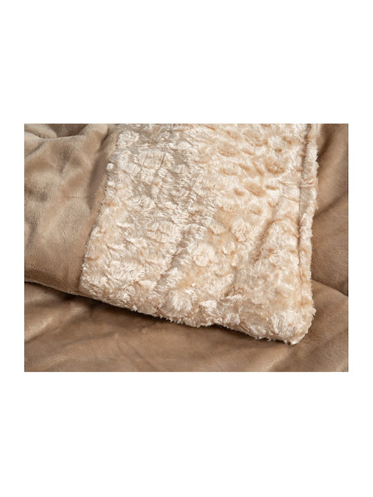 Kipper Κουβερτοπάπλωμα Σετ Υπέρδιπλο 220x240εκ. Pilar Beige 3τμχ