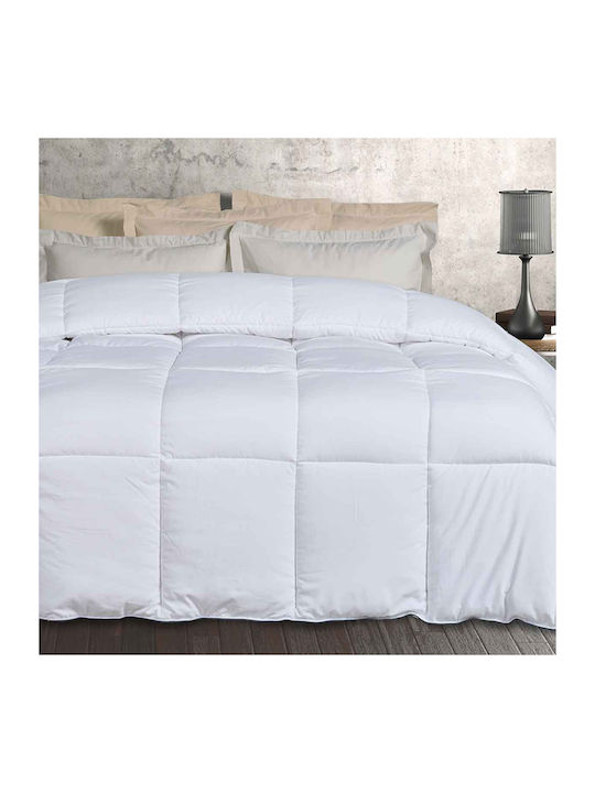 Das Home Πάπλωμα Μονό με Γέμιση Microfiber 160x220εκ. 9645 Λευκό 10.5 togs