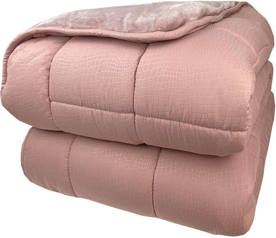 Astron Italy Bettbezug Großes Doppelbett 240x220cm Dusty Rose 350 GSMGsm
