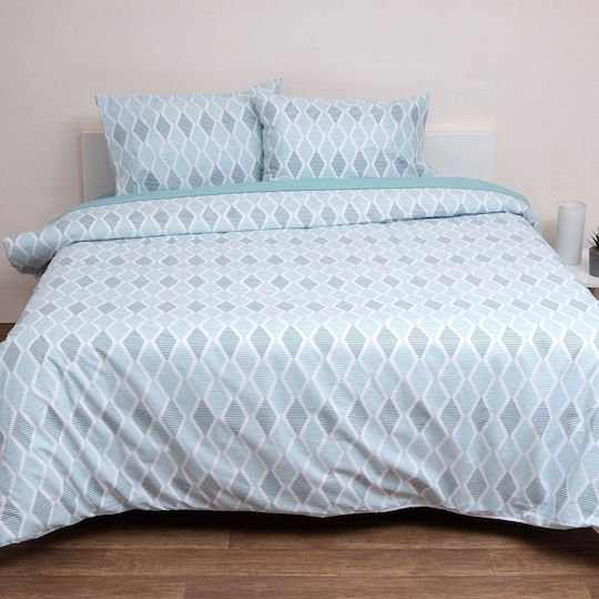 Viopros Duvet Set Single 160x240cm Lara Bay Leaf Mint 2pcs