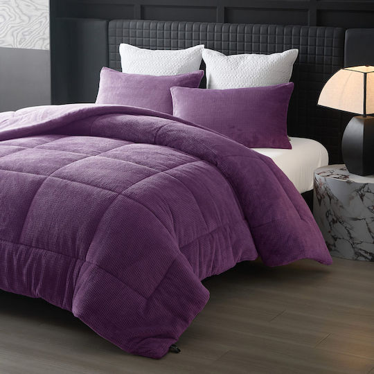 Liolios Home Duvet Cover Single 160x240cm Cassiano Purple