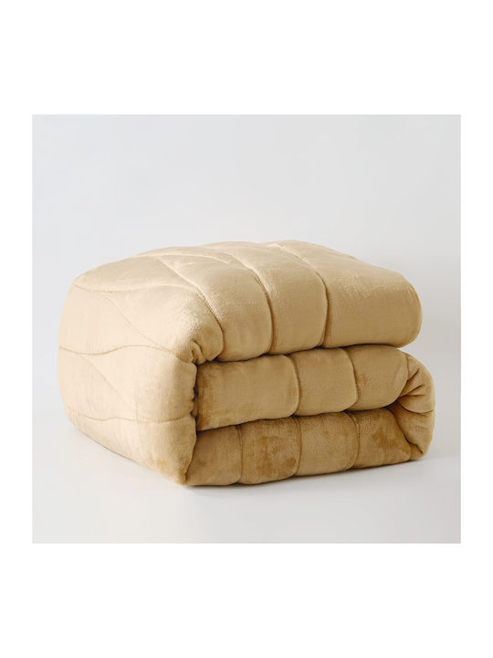 Liolios Home Duvet Cover Semi-double 180x240cm Doha Camel 350 GSMGsm
