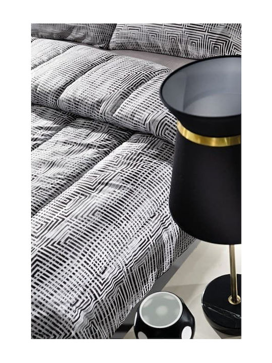 Guy Laroche Duvet Queen 220x240cm Vertigo Black Velvet-Black Metal