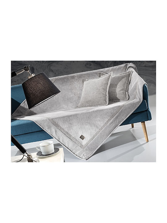 Guy Laroche Rubicon Sofa Throw 2 Seater 2 Sides 170x250cm Elephant