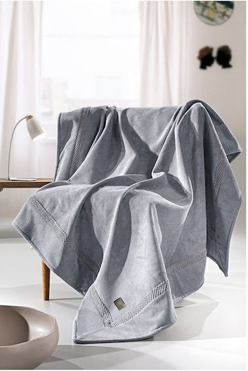Guy Laroche Rubicon Four-Seater Sofa Throw 170x350cm Silver