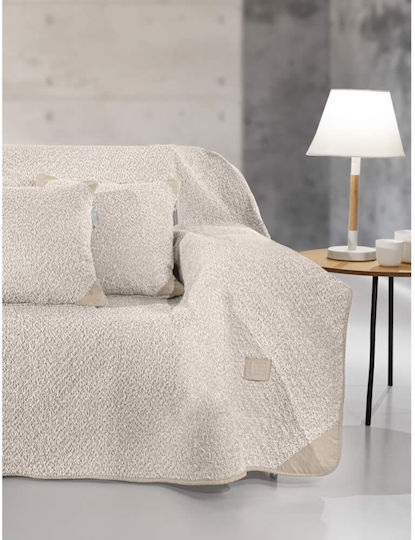 Guy Laroche Lama Sofa Throw 2 Seater Jacquard 170x250cm Beige
