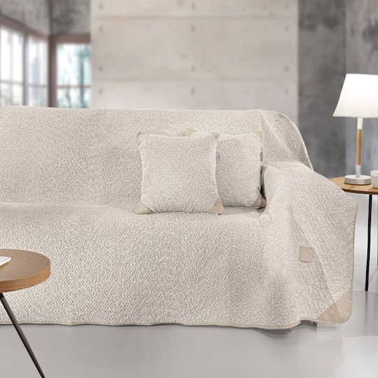 Guy Laroche Lama Sofa Throw 2 Seater Jacquard 170x250cm Beige