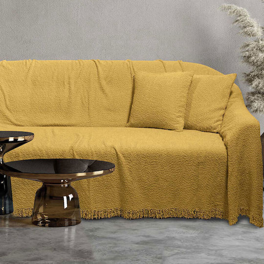 Das Home 0235 Ριχτάρι Τριθέσιου Καναπέ 180x300εκ. Χρυσό