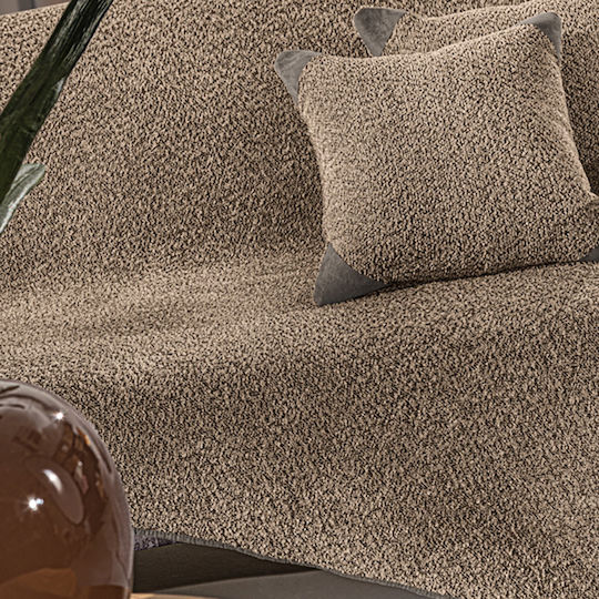 Guy Laroche Lama Four-Seater Sofa Throw Jacquard 170x350cm Taupe