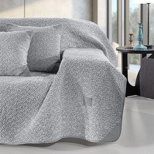 Guy Laroche Lama Sofa Throw 2 Seater Jacquard 170x250cm Silver