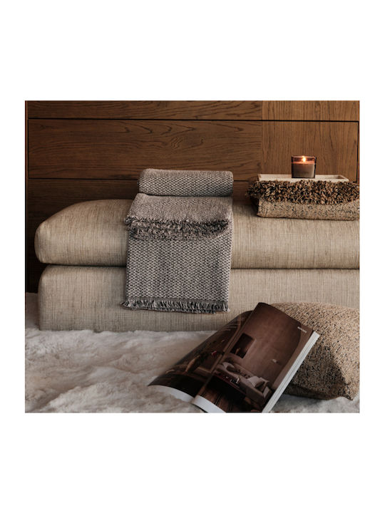 Nef-Nef Homeware Alamo Ριχτάρι Πολυθρόνας Ζακάρ 170x180εκ. Beige