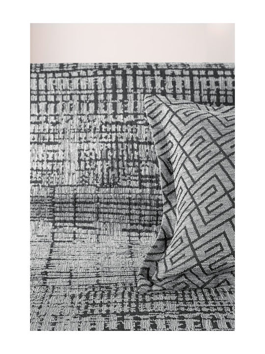 Guy Laroche Melbourne Dreisitzer-Sofa Wurf Chenille 180x300cm Silber