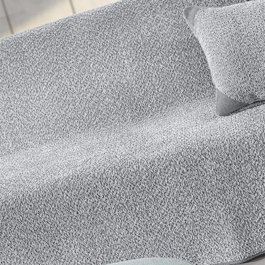 Guy Laroche Lama Ριχτάρι Τριθέσιου Καναπέ Ζακάρ 170x300εκ. Silver