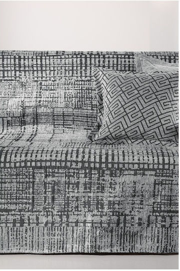 Guy Laroche Melbourne Three-Seater Sofa Throw Chenille 180x300cm Silver