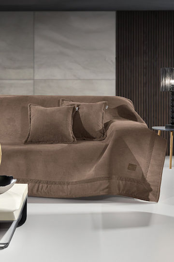 Guy Laroche Rubicon Ριχτάρι Πολυθρόνας 170x150εκ. Latte