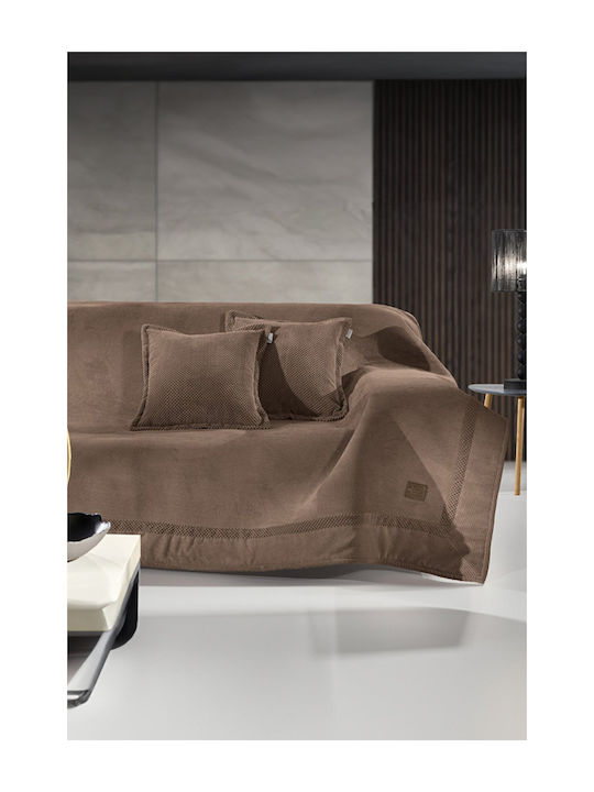 Guy Laroche Rubicon Zweisitzer-Sofa Überwurf 170x250cm Latte