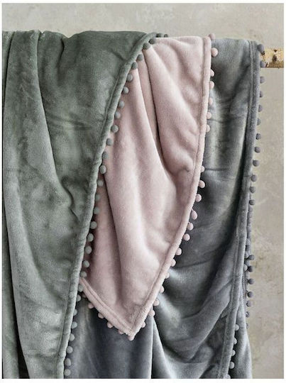 Nima Macia Ριχτάρι Πολυθρόνας Ζακάρ 130x180εκ. Gray 32379
