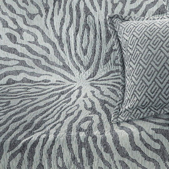 Guy Laroche Orion Sesselüberwurf Zwei Seiten Chenille 180x150cm Ocean