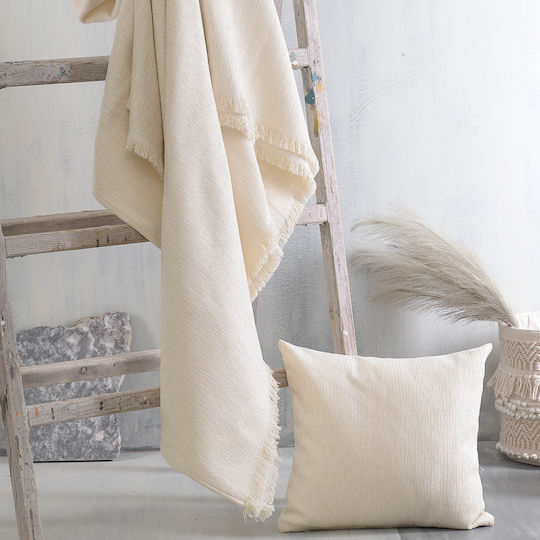 Rythmos Essie Ριχτάρι Διθέσιου Καναπέ Δύο 'Οψεων Chenille 180x240εκ. Εκρού