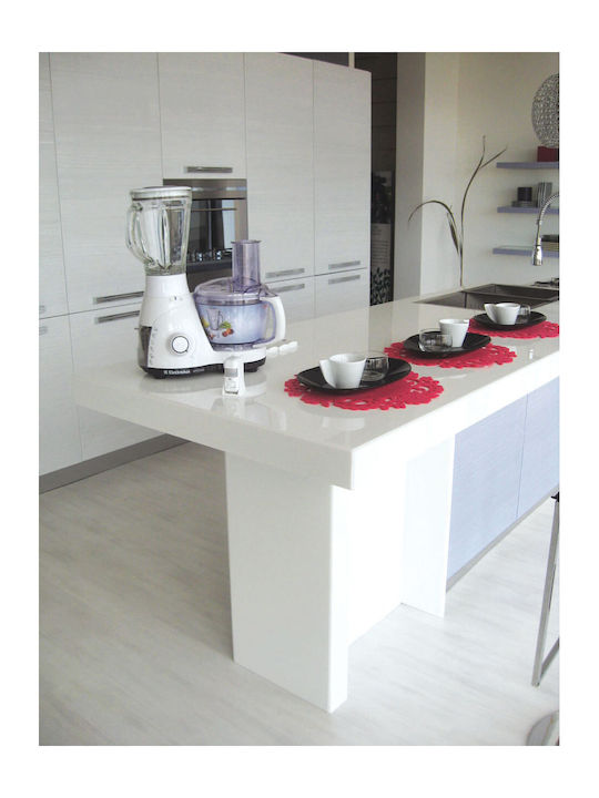 Vinci Stockholm Rectangular Glass Countertop White 56x34cm VL5634WGM