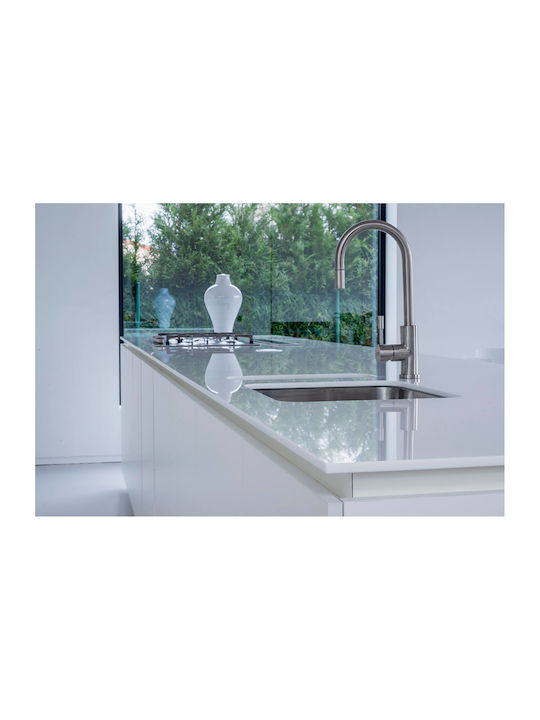 Vinci Stockholm Rectangular Glass Countertop White 56x34cm VL5634WGM